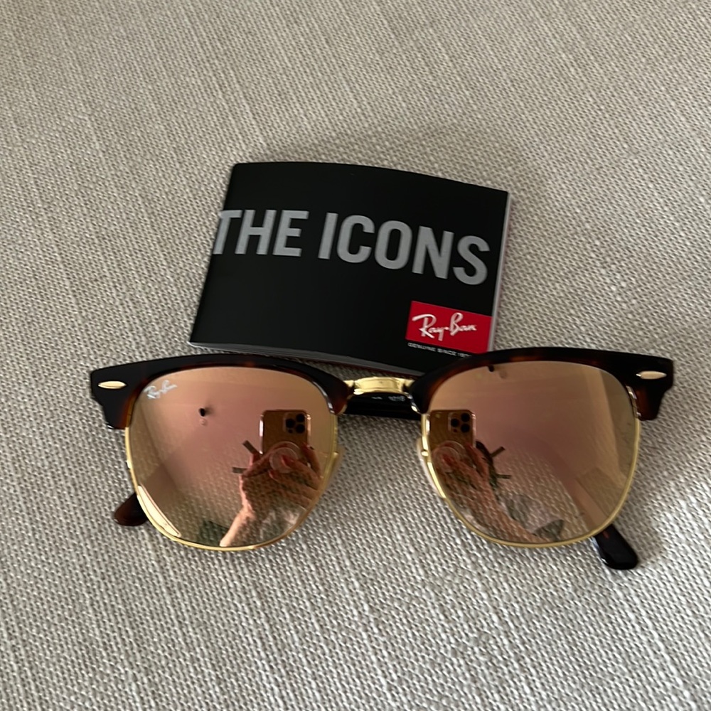 Ray-Ban Classic Clubmaster Pink Mirrored Glasses